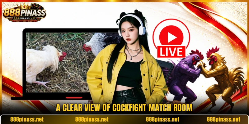 A clear view of cockfight match room