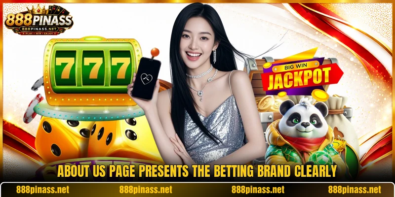 About us page presents the betting brand clearly