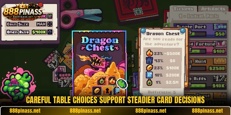Careful table choices support steadier card decisions