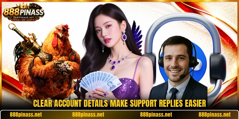 Clear account details make support replies easier