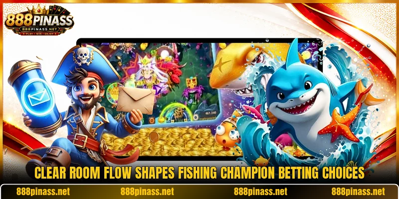 Clear room flow shapes Fishing Champion betting choices