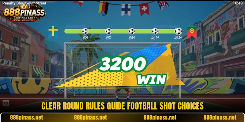 Clear round rules guide football shot choices