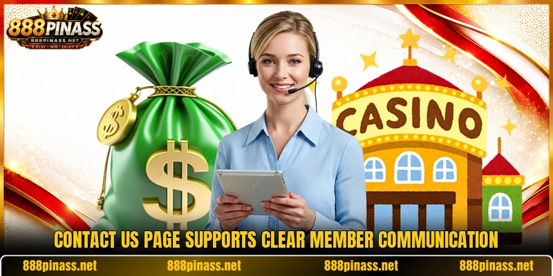 Contact us page supports clear member communication