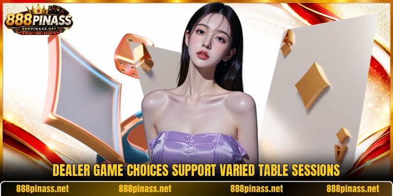 Dealer game choices support varied table sessions