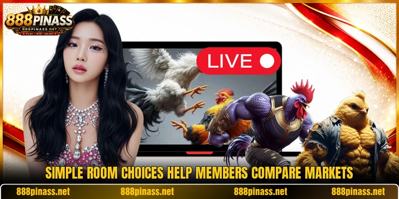 Simple room choices help members compare markets